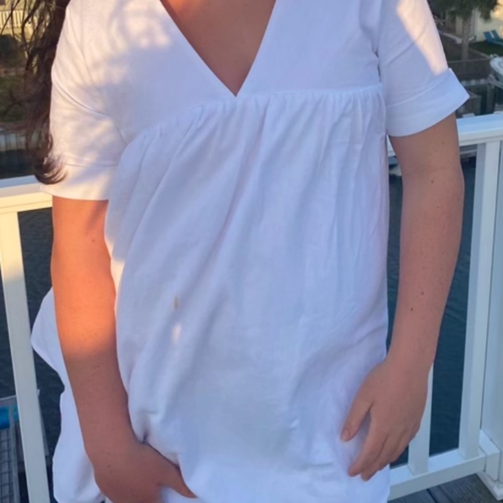 WHITE mini t-shirt dress